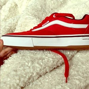 Red waffle cup vans, size 6.5